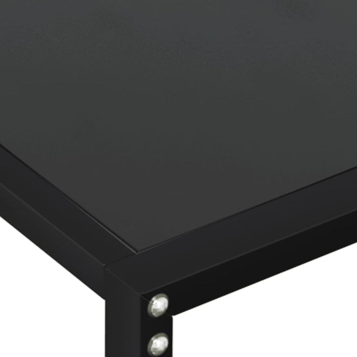 Masă consolă, negru, 160x35x75,5 cm, sticlă securizată WALTI