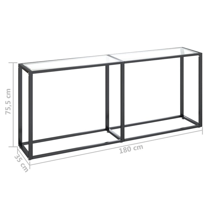 Masă consolă, transparent, 180x35x75,5 cm, sticlă securizată - WALTI WALTI