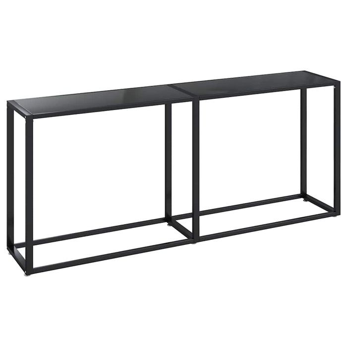 Masă consolă, negru, 180x35x75,5 cm, sticlă securizată - WALTI WALTI