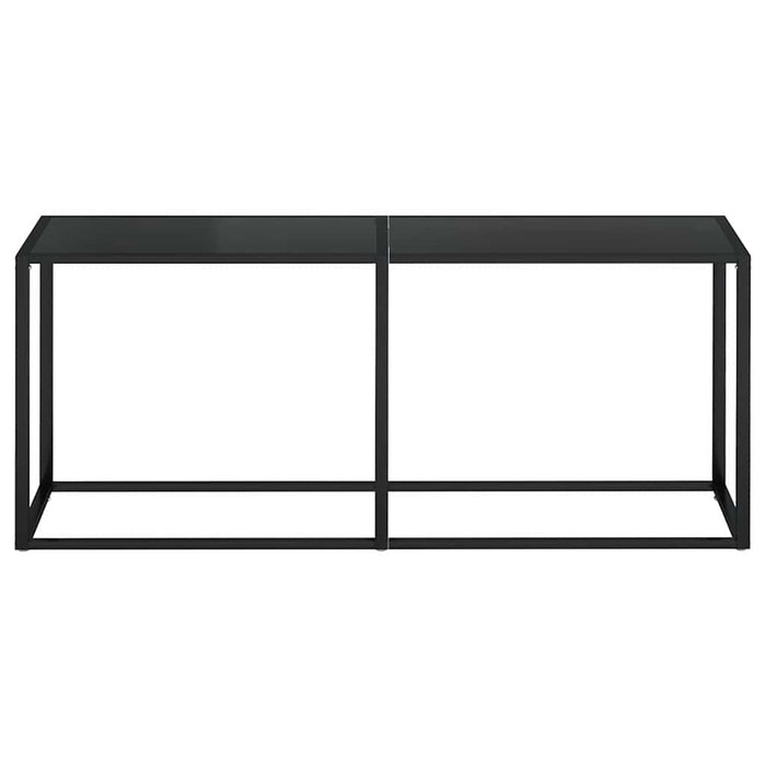 Masă consolă, negru, 180x35x75,5 cm, sticlă securizată - WALTI WALTI