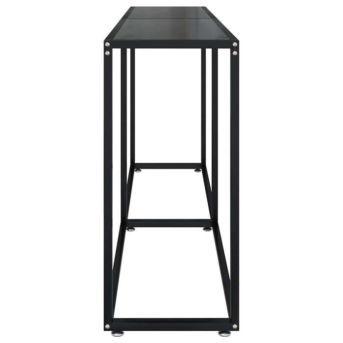 Masă consolă, negru, 180x35x75,5 cm, sticlă securizată - WALTI WALTI
