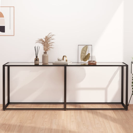 Masă consolă, transparent, 200x35x75,5 cm, sticlă securizată - WALTI WALTI