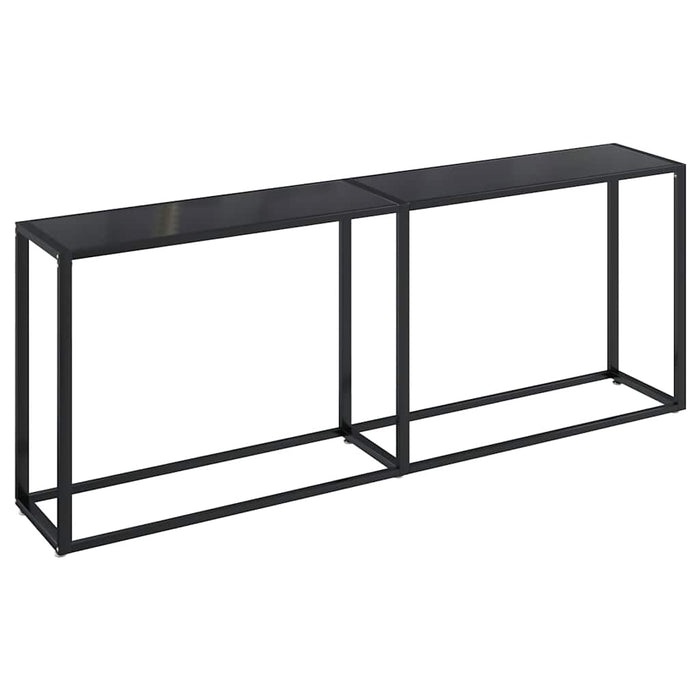 Masă consolă, negru, 200x35x75,5 cm, sticlă securizată - WALTI WALTI