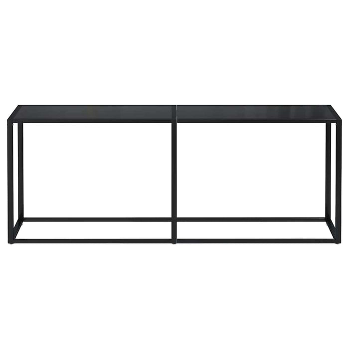 Masă consolă, negru, 200x35x75,5 cm, sticlă securizată - WALTI WALTI