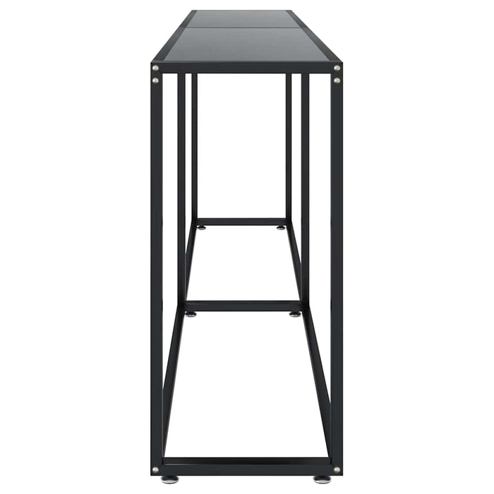 Masă consolă, negru, 200x35x75,5 cm, sticlă securizată - WALTI WALTI