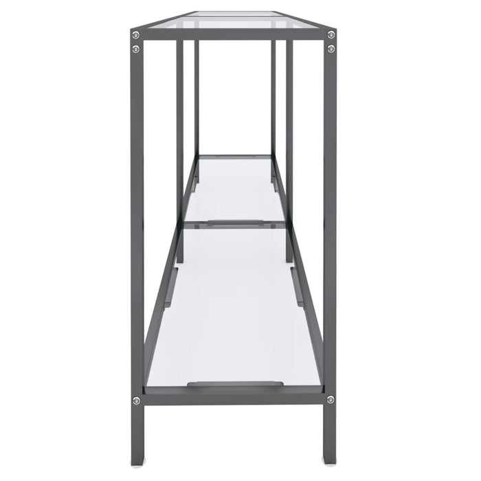 Masă consolă, transparent, 140x35x75,5 cm, sticlă securizată - WALTI WALTI