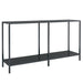 Masă consolă, negru, 140x35x75,5 cm, sticlă securizată - WALTI WALTI