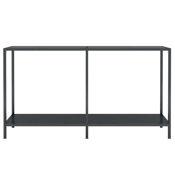 Masă consolă, negru, 140x35x75,5 cm, sticlă securizată - WALTI WALTI