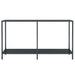 Masă consolă, negru, 140x35x75,5 cm, sticlă securizată - WALTI WALTI