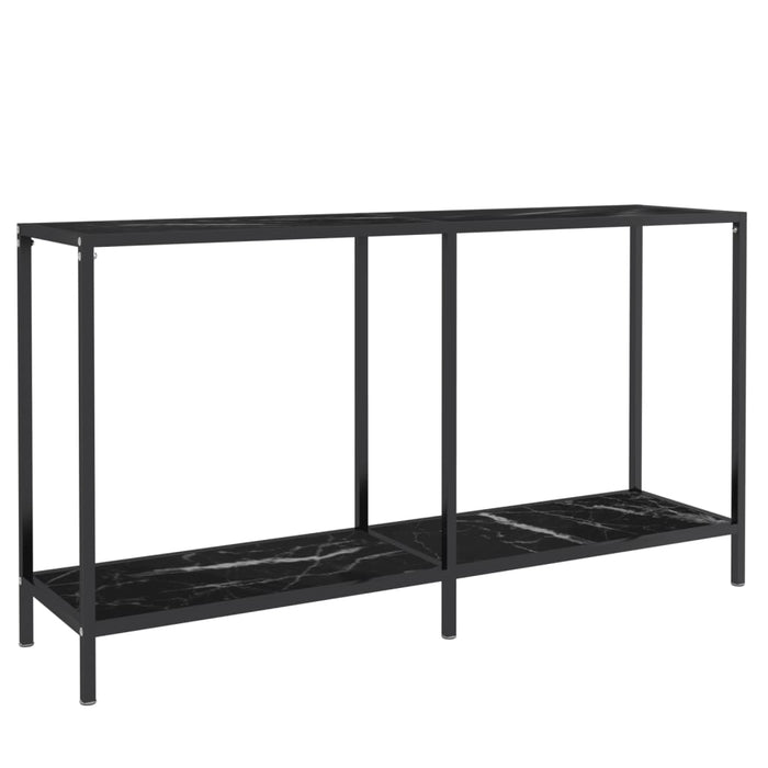 Masă consolă, negru, 140x35x75,5 cm, sticlă securizată - WALTI WALTI