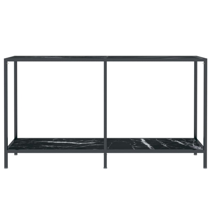 Masă consolă, negru, 140x35x75,5 cm, sticlă securizată - WALTI WALTI