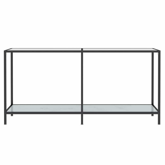 Masă consolă,alb, 160x35x75,5 cm, sticlă securizată WALTI