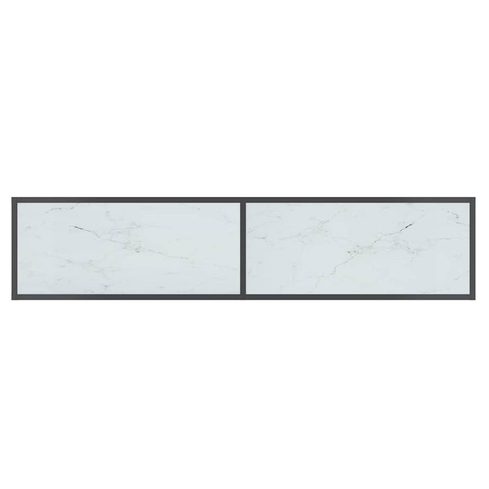 Masă consolă,alb, 160x35x75,5 cm, sticlă securizată WALTI