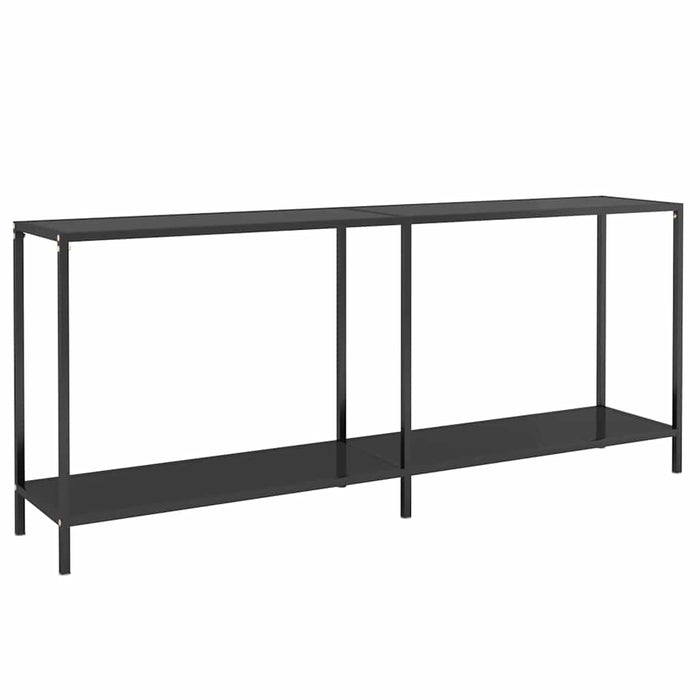 Masă consolă,negru, 180x35x75,5 cm, sticlă securizată - WALTI WALTI
