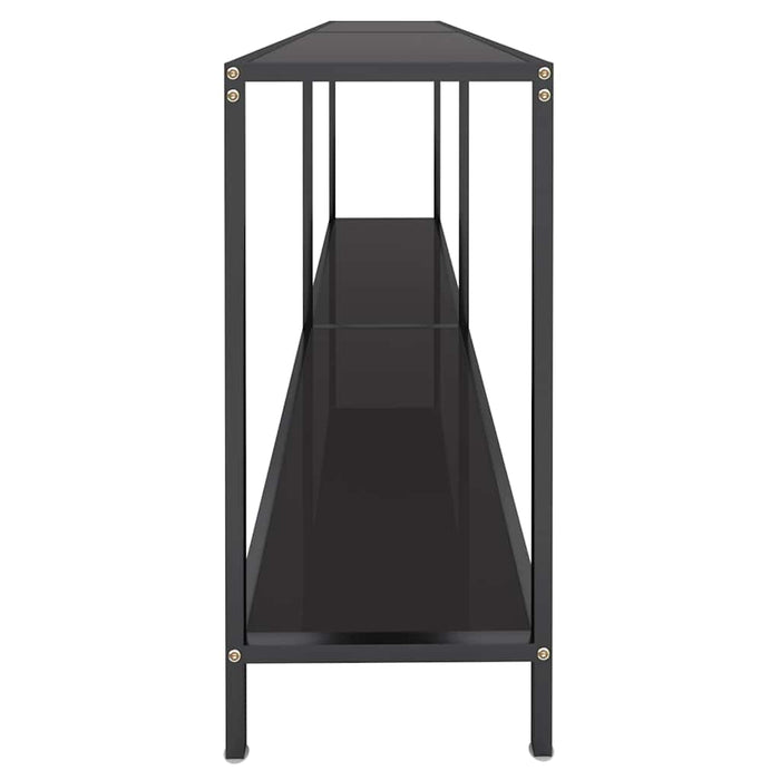 Masă consolă,negru, 180x35x75,5 cm, sticlă securizată - WALTI WALTI