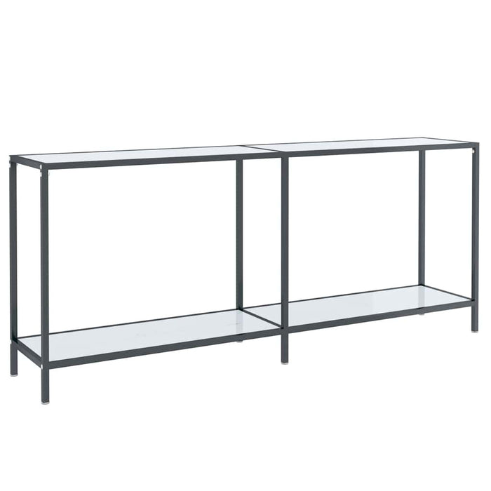 Masă consolă,alb, 180x35x75,5 cm, sticlă securizată - WALTI WALTI