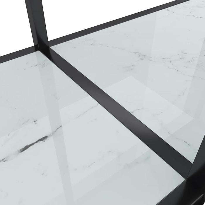 Masă consolă,alb, 180x35x75,5 cm, sticlă securizată - WALTI WALTI