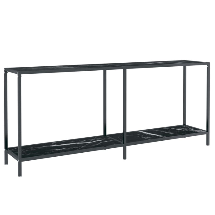 Masă consolă,negru, 180x35x75,5 cm, sticlă securizată - WALTI WALTI