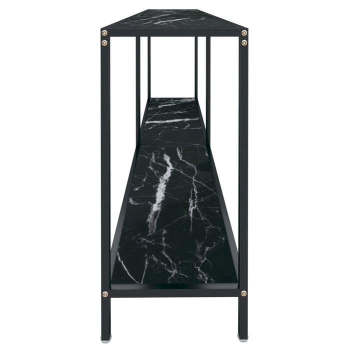 Masă consolă,negru, 180x35x75,5 cm, sticlă securizată - WALTI WALTI
