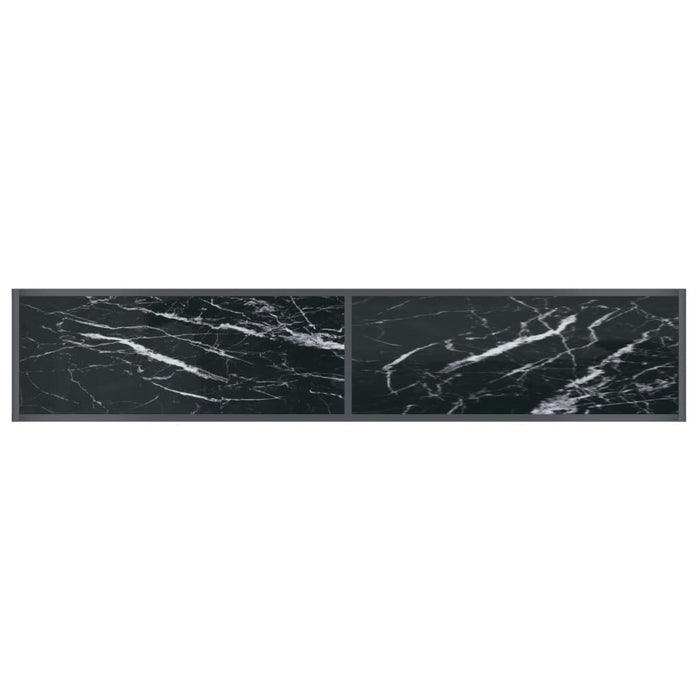 Masă consolă,negru, 180x35x75,5 cm, sticlă securizată - WALTI WALTI