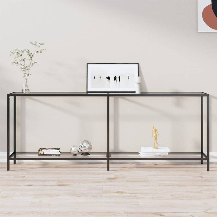 Masă consolă, transparent, 200x35x75,5 cm, sticlă securizată WALTI