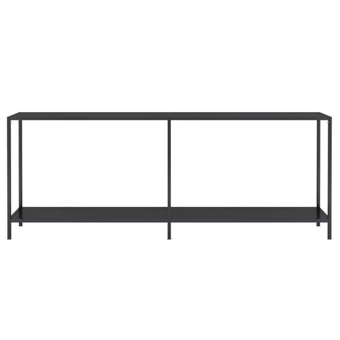 Masă consolă, negru, 200x35x75,5 cm, sticlă securizată - WALTI WALTI