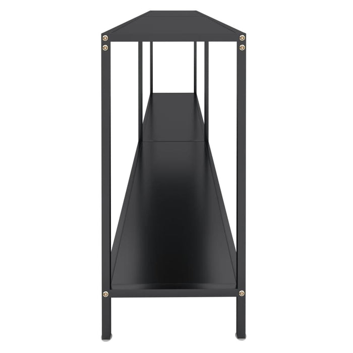 Masă consolă, negru, 200x35x75,5 cm, sticlă securizată - WALTI WALTI