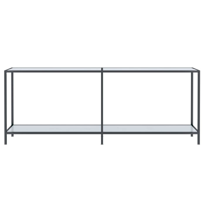 Masă consolă,alb, 200x35x75,5 cm, sticlă securizată - WALTI WALTI