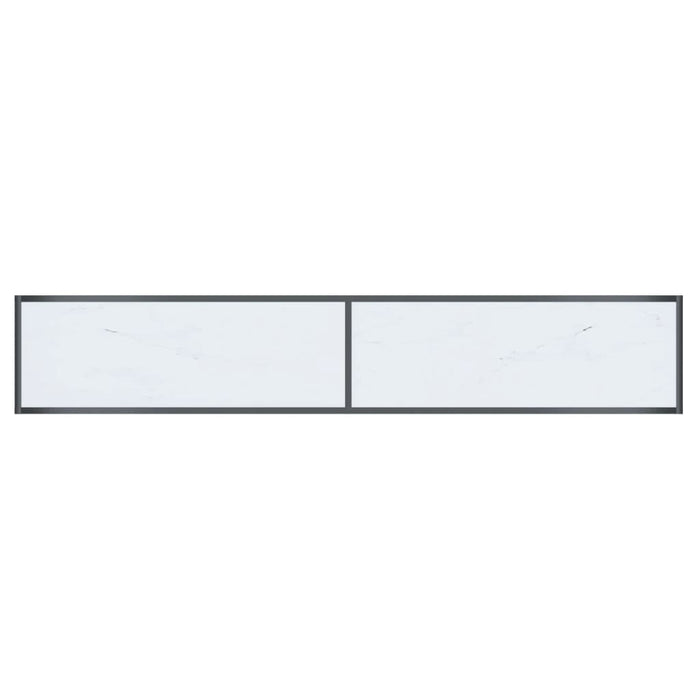 Masă consolă,alb, 200x35x75,5 cm, sticlă securizată - WALTI WALTI