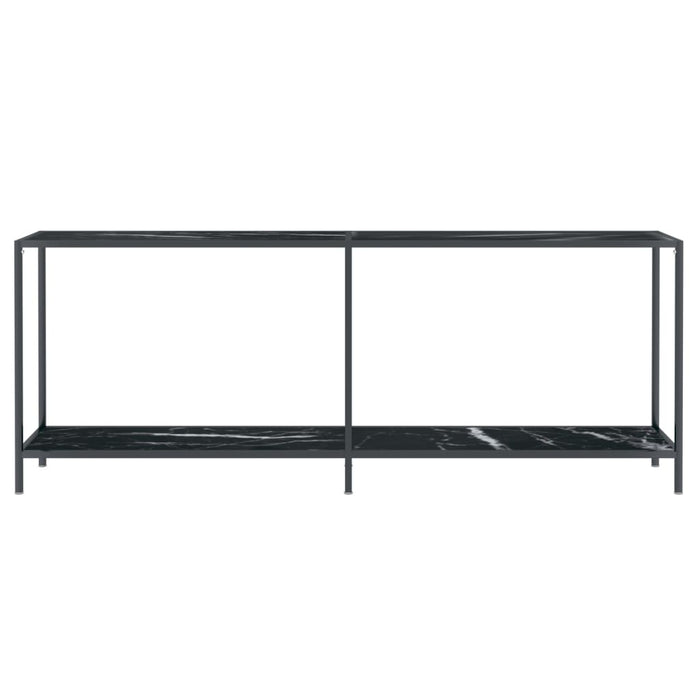 Masă consolă, negru, 200x35x75,5 cm, sticlă securizată - WALTI WALTI