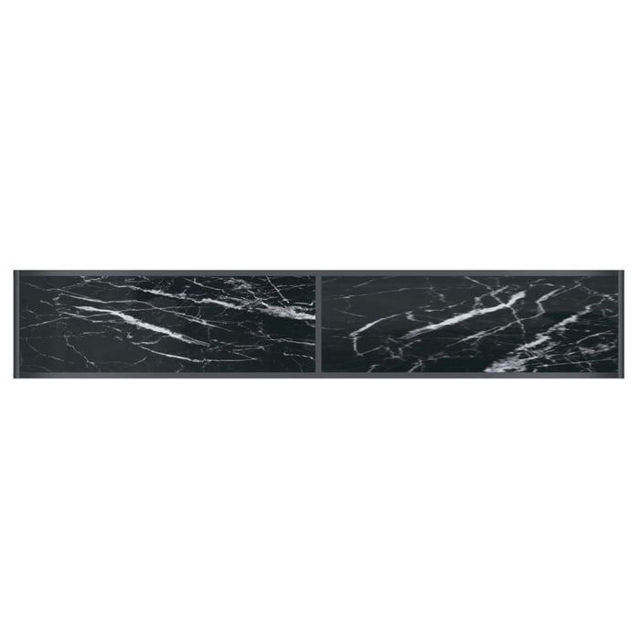 Masă consolă, negru, 200x35x75,5 cm, sticlă securizată - WALTI WALTI