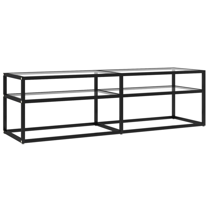 Comodă TV, transparent, 140x40x40,5 cm, sticlă securizată - WALTI WALTI
