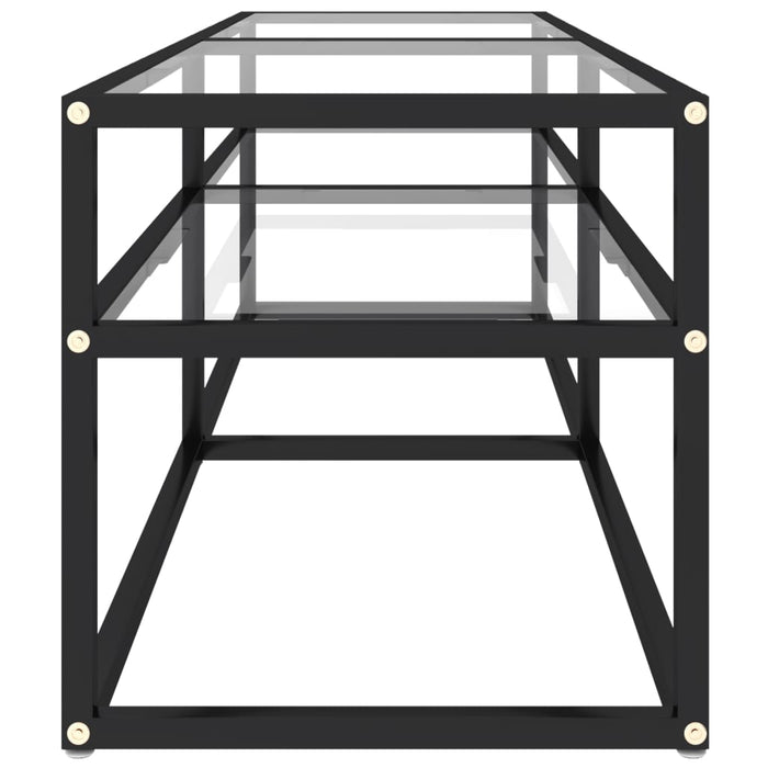 Comodă TV, transparent, 140x40x40,5 cm, sticlă securizată - WALTI WALTI