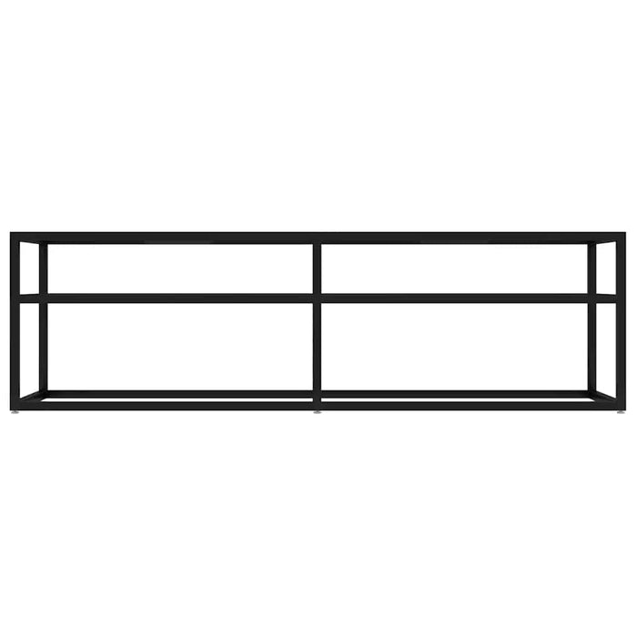 Comodă TV, negru, 140x40x40,5 cm, sticlă securizată - WALTI WALTI