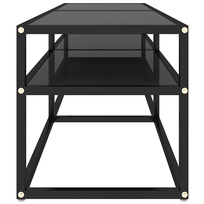 Comodă TV, negru, 140x40x40,5 cm, sticlă securizată - WALTI WALTI