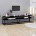 Comodă TV, negru, 180x40x40,5 cm, sticlă securizată - WALTI WALTI