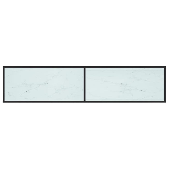 Comodă TV, marmură albă, 180x40x40,5 cm, sticlă securizată - WALTI WALTI