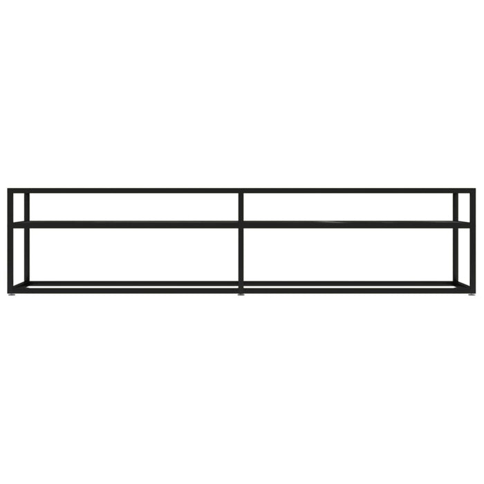 Comodă TV, marmură neagră, 180x40x40,5 cm, sticlă securizată - WALTI WALTI