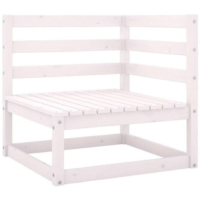 Set mobilier de grădină, 8 piese, alb, lemn masiv de pin - WALTI WALTI