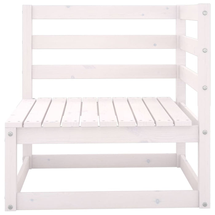 Set mobilier de grădină, 8 piese, alb, lemn masiv de pin - WALTI WALTI