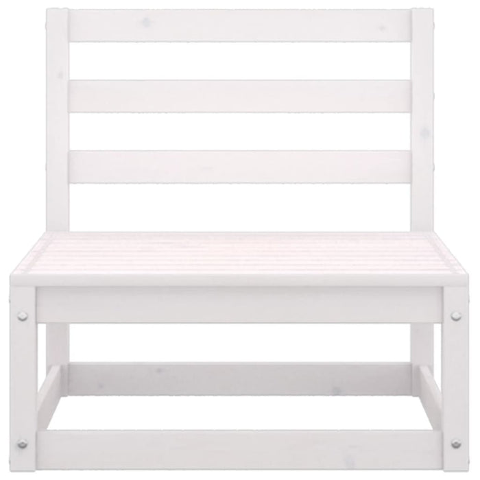 Set mobilier de grădină, 4 piese, alb, lemn masiv de pin WALTI
