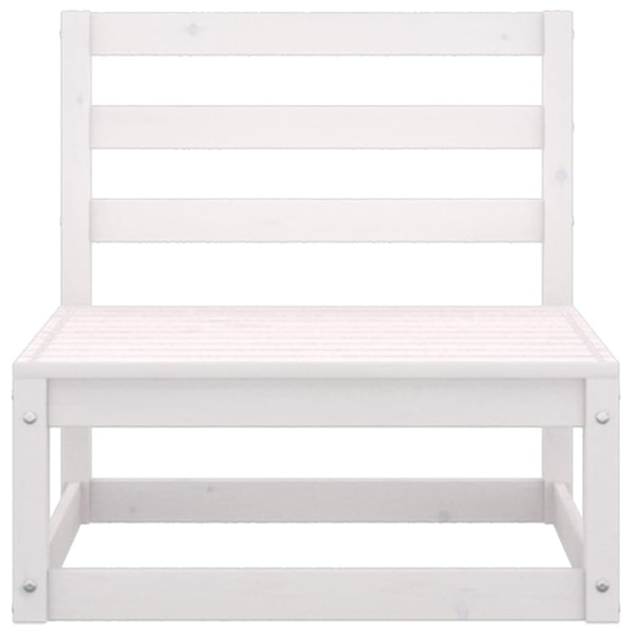 Set mobilier de grădină, 6 piese, alb, lemn masiv de pin WALTI