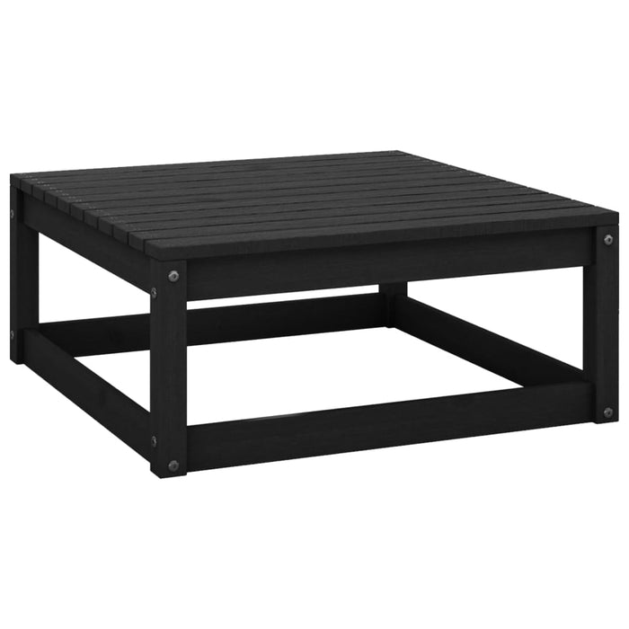 Set mobilier de grădină, 5 piese, negru, lemn masiv de pin WALTI