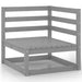 Set mobilier de grădină, 5 piese, gri, lemn masiv de pin - WALTI WALTI