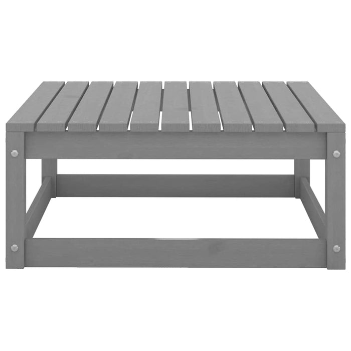 Set mobilier de grădină, 7 piese, gri, lemn masiv de pin WALTI