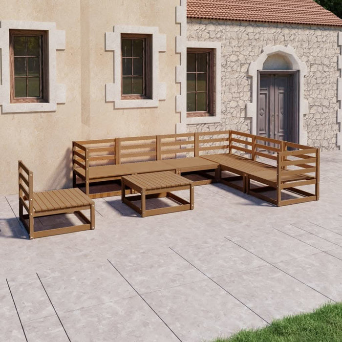 Set mobilier de grădină, 8 piese, maro miere, lemn masiv de pin - WALTI WALTI