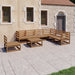 Set mobilier de grădină, 8 piese, maro miere, lemn masiv de pin - WALTI WALTI