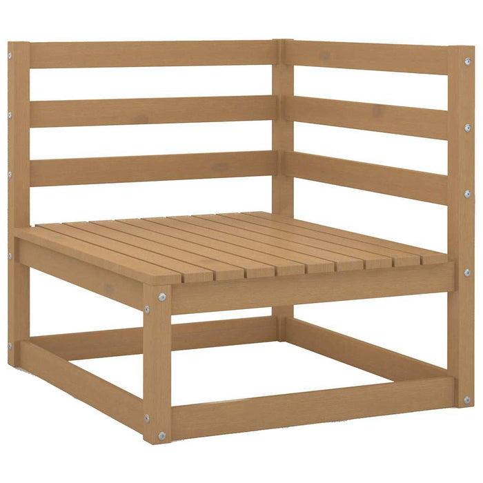 Set mobilier de grădină, 9 piese, maro miere, lemn masiv pin WALTI