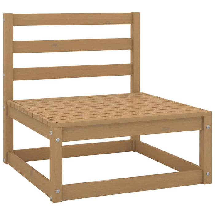 Set mobilier de grădină, 9 piese, maro miere, lemn masiv pin WALTI