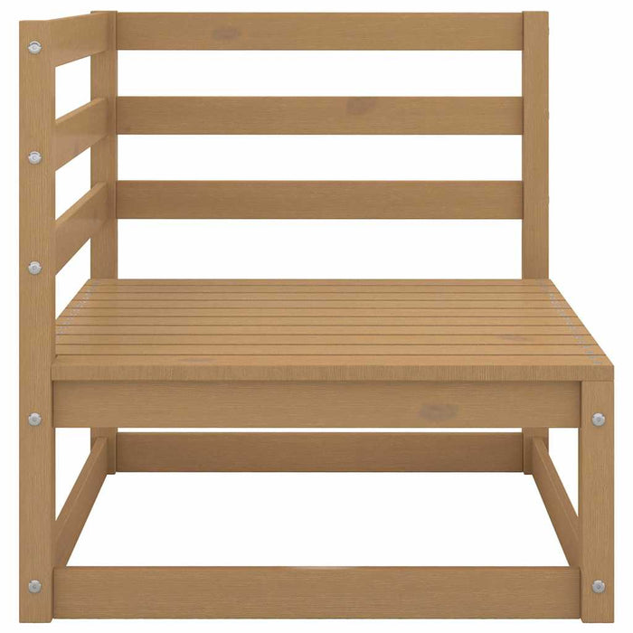 Set mobilier de grădină, 10 piese, maro miere, lemn masiv pin WALTI